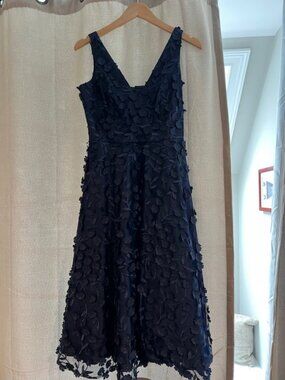 Eliza J Midi Special Occasion Navy Dress- Size 6